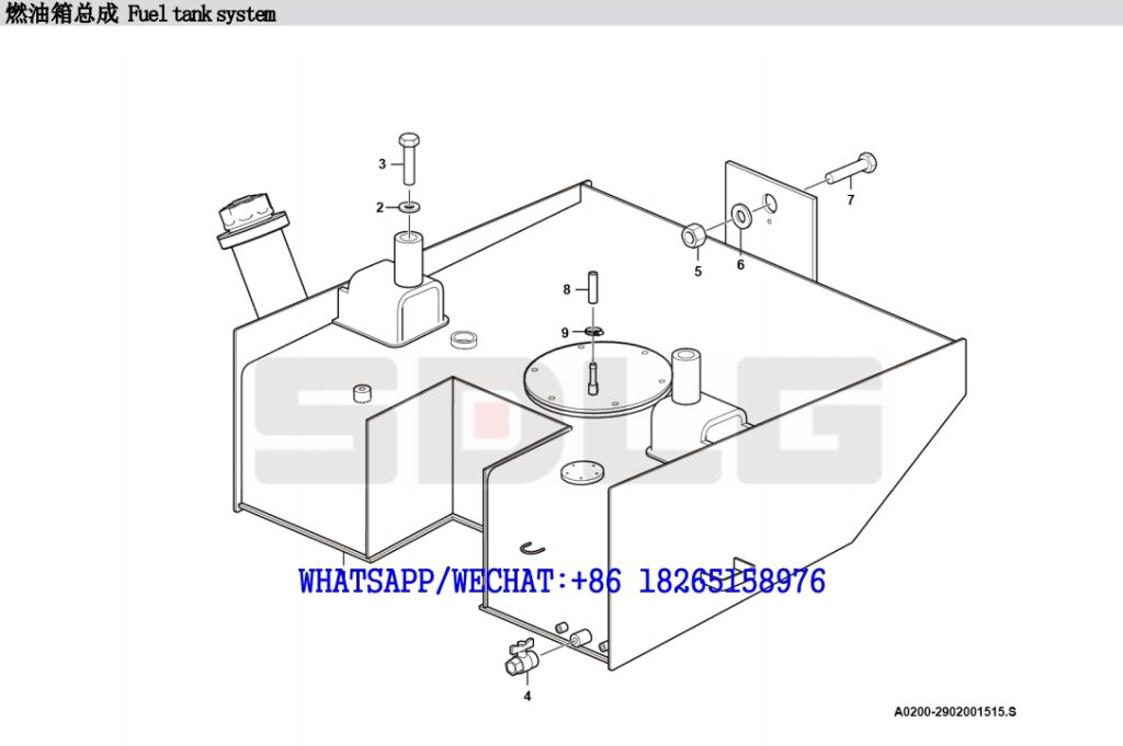 2.SDLG LG938L WHEEL LOADER PARTS CATALOG FUEL TANK SYSTEM A0200-2902001515