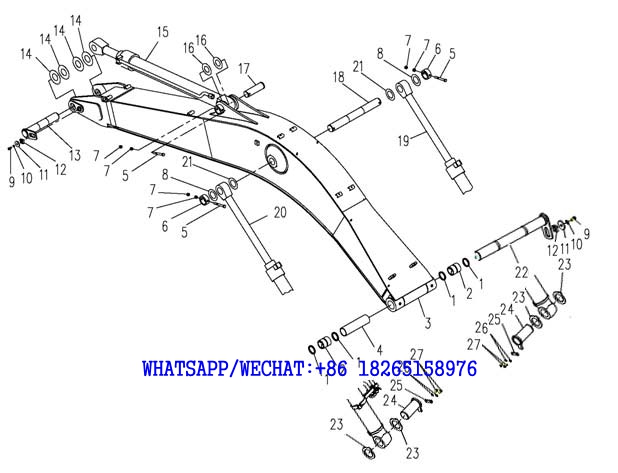 3. 310700013 Worker Equipment Boom- XE215C HYDRAULIC EXCAVATOR PARTS HANDBOOK