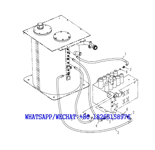 57. 310601491 Upper Hydraulic System Control Valve Leak - XE215C HYDRAULIC EXCAVATOR PARTS HANDBOOK