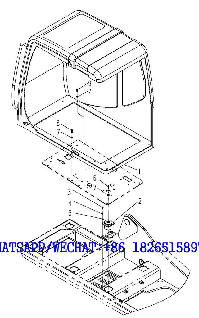 6. 310600072 Cab Assembly Cab Support - XE215C HYDRAULIC EXCAVATOR PARTS HANDBOOK