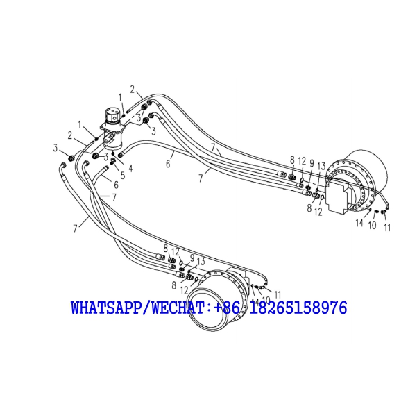 67. 310600585 Base Hydraulic System Travel Piping - XE215C HYDRAULIC EXCAVATOR PARTS HANDBOOK