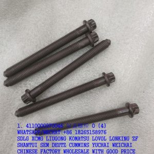 SDLG SPARE PARTS 4110000970046 CYLINDER HEAD SCREW 1003036-52D