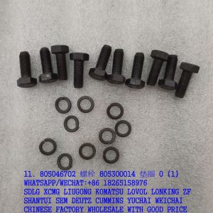 XCMG EXCAVATOR BOLT 805046702 GB/T5786-2000 WASHER 805300014 GB/T93-1987