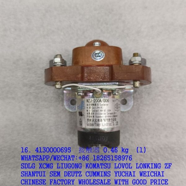 Genuine SDLG spare parts 4130000695 Relay MZJ-200A/006 FOR LG956L LG958L