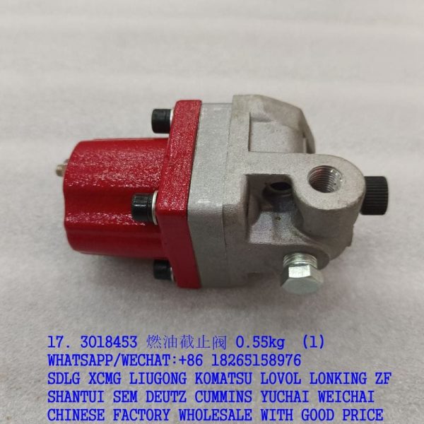 3018453 fuel cut-off valve for SHANTUI SD22 bulldozer parts