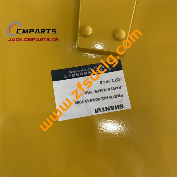 Original SHANTUI SD16 SD22 Bulldozer Parts Fan 600-643-1060 for sale - Image 3
