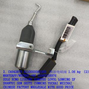 C4942879 DCEC CUMMINS Flame-out solenoid valve 60304000066 4110000081069 W010210460 for SDLG LG958L