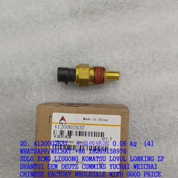 4120002637 Water temperature sensor for SDLG LG978F LG958F LG958N wheel loader