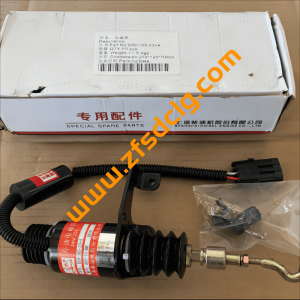 LiuGong Wheel Loader Spare Parts D5910523+A Fuel Stop Solenoid 24V DC for sale