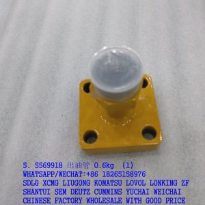Wholesale 5569918 oil outlet pipe for SEM wheel loader spare parts