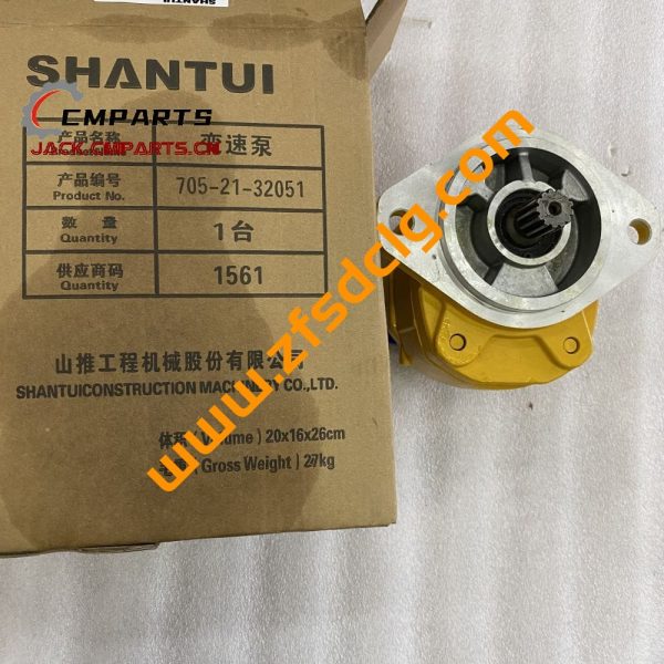 Shantui SD16 SD22 Bulldozer Parts 705-21-32051 TRANSMISSION PUMP FOR SALE - Image 2