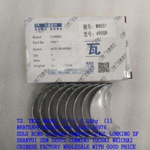 YUNNEI YN27 ENGINE PARTS WH001 MAIN BEARING 490QB